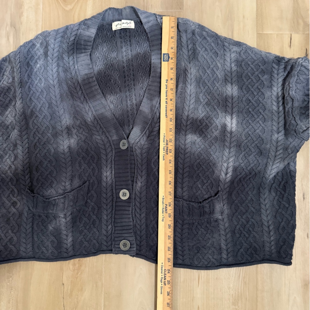 Free People | Cable Knit the dye Cardigan| oversized slouchy | size M - Picture 8 of 9
